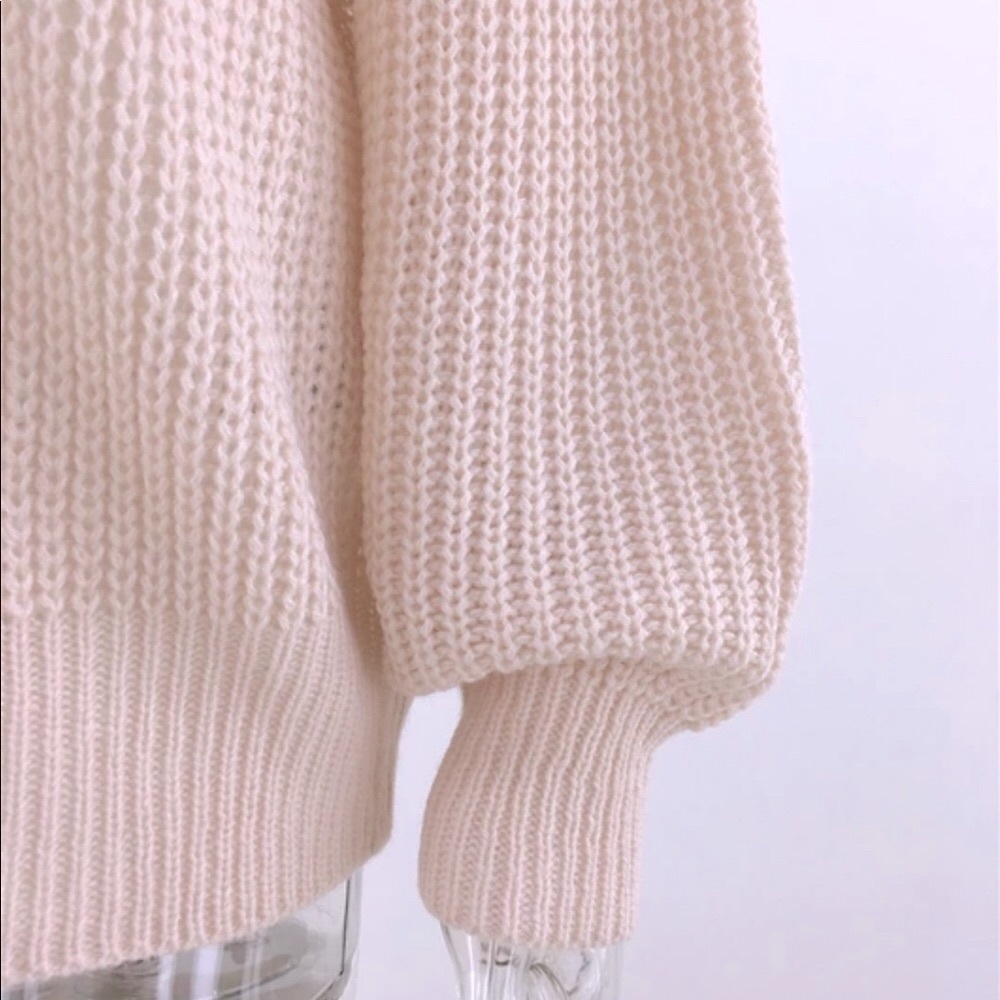 🧨Bomb Sale Ends Sunday 🧨 Chevron Colorblock Oversized Sweater /Taffy Gray white - Picture 7 of 7